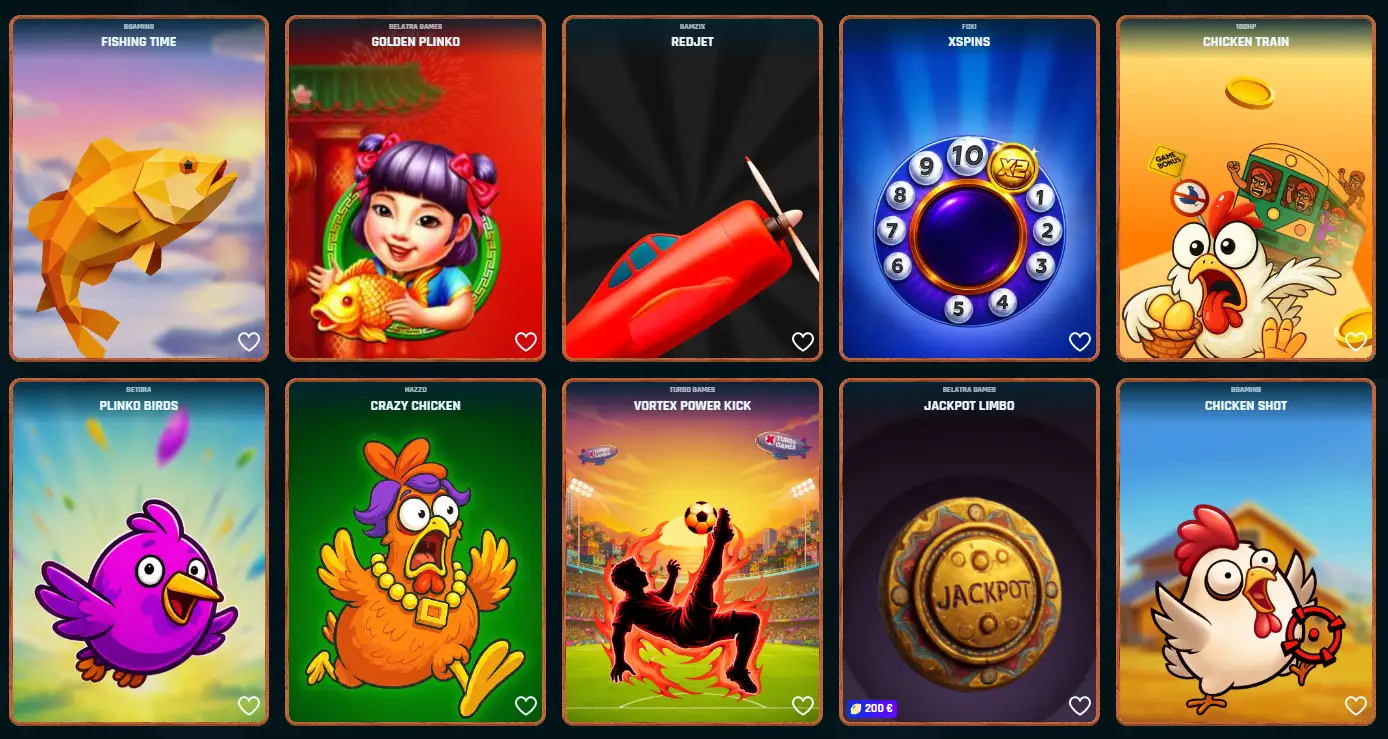 Ringospin Casino Crash, jeux instantanés et bingo