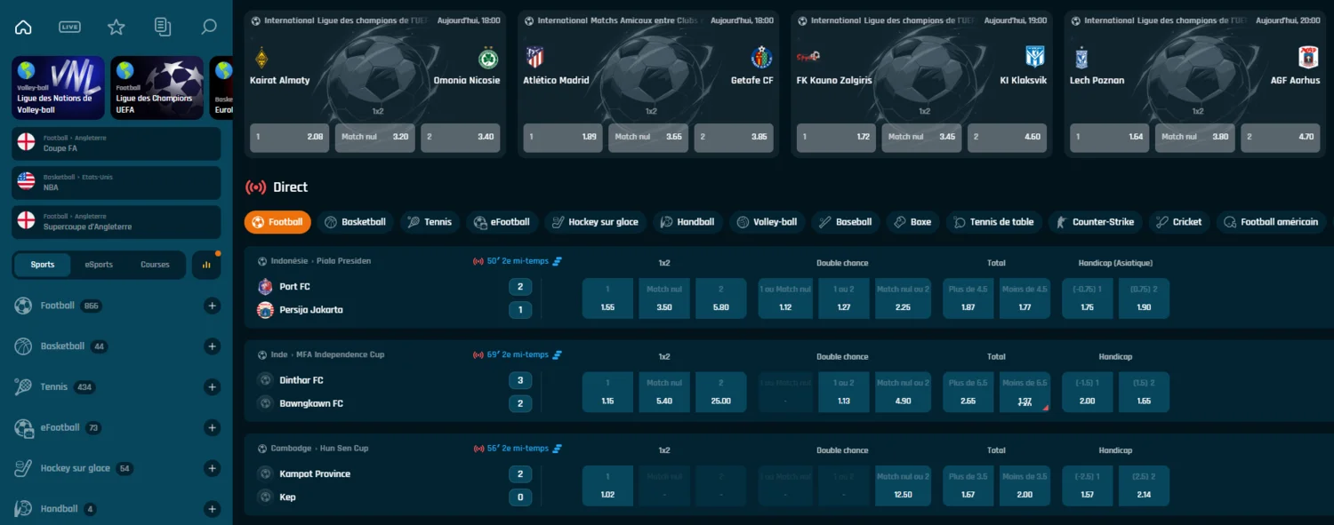 Ringospin Casino Paris sportifs